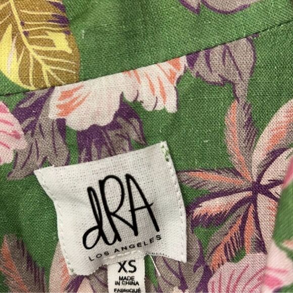 DRA Floral Print Green/Pink Blazer (Size XS) - Picture 5 of 7